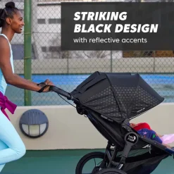 Baby Jogger Summit X3 Double Jogging Stroller - Midnight Black