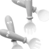 BabyBjorn Baby Spoon and Fork, 4 pcs - gray