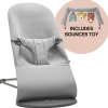 BabyBjorn Bouncer + Toy Bundle - Bliss (3D Jersey) Light Grey