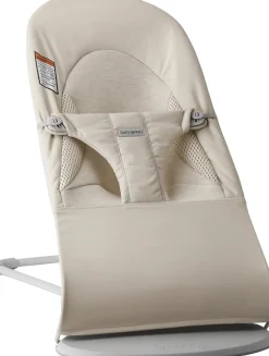 BabyBjorn Bouncer Balance Soft, Light Gray Frame, Tri-Fabric Light Beige