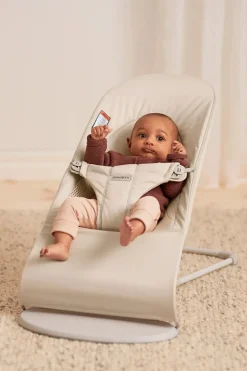 BabyBjorn Bouncer Balance Soft, Light Gray Frame, Tri-Fabric Light Beige