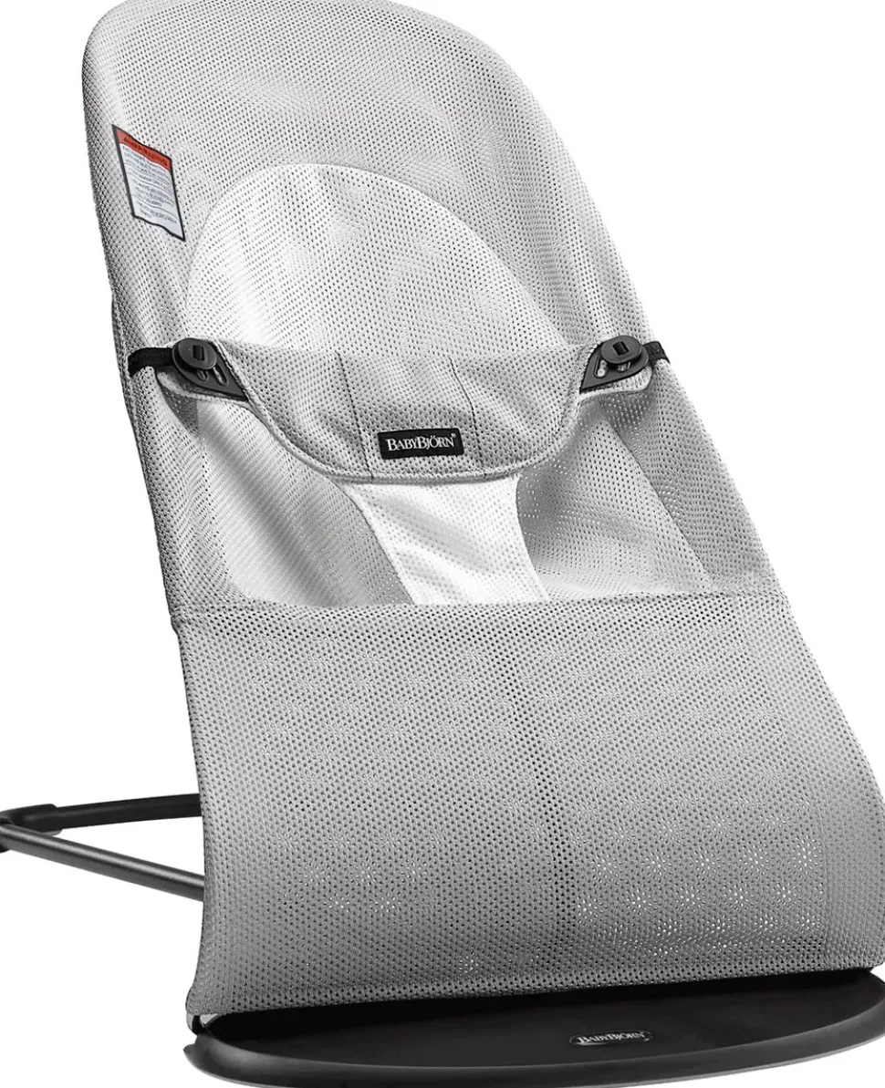 BabyBjorn Bouncer Balance Soft, Mesh - Silver / White / Black Frame