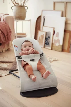 BabyBjorn Bouncer Balance Soft, Mesh - Silver / White / Black Frame