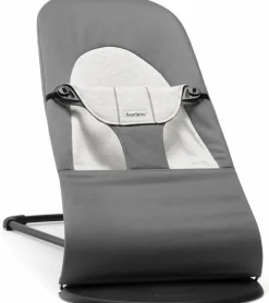 BabyBjorn Bouncer Balance Soft - Black, Cotton/Jersey, Dark Grey/Grey