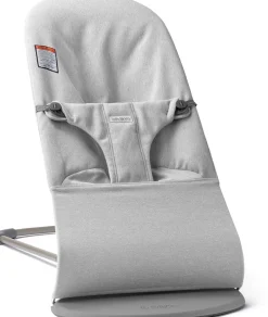 BabyBjorn Bouncer Bliss, Dark Gray Frame Woven Melange, Light Gray