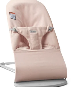 BabyBjorn Bouncer Bliss, Light Gray Frame Woven Melange, Light Pink