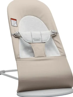BabyBjörn Bouncer Balance Soft, Light Gray Frame Cotton/Jersey Beige/Grey