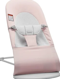 BabyBjörn Bouncer Balance Soft, Light Gray Frame Cotton/Jersey Light Pink/Grey