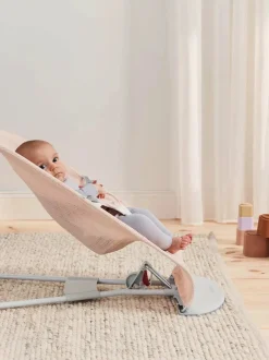 BabyBjörn Bouncer Balance Soft, Light Gray Frame Mesh Pearly Pink/Grey