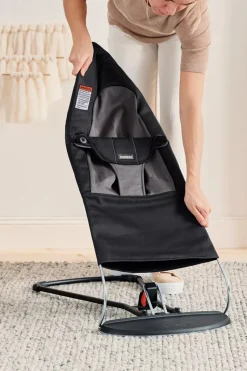 BabyBjörn Bouncer Balance Soft, Black Frame Cotton Black/Dark Grey