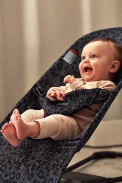 BabyBjörn Bouncer Bliss, Dark Gray Frame Mesh Anthracite Leopard