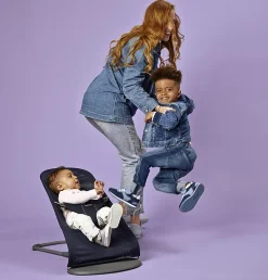 BabyBjörn Bouncer Bliss, Dark Gray Frame Mesh Navy Blue