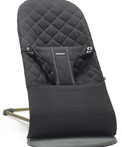 BabyBjörn Bouncer Bliss, Dark Gray Frame Classic Quilt Cotton Black