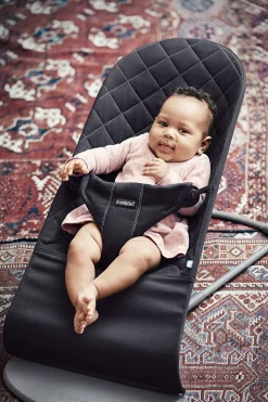 BabyBjörn Bouncer Bliss, Dark Gray Frame Classic Quilt Cotton Black
