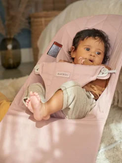 BabyBjörn Bouncer Bliss, Light Gray Frame Petal Pink