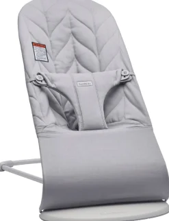 BabyBjörn Bouncer Bliss, Light Gray Frame Petal Quilt Cotton Light Gray