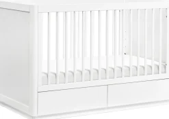 Babyletto Bento 3-in-1 Convertible Storage Crib w/ Toddler Bed Conversion Kit - White