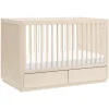 Babyletto Bento 3-in-1 Convertible Storage Crib w/Toddler Bed Conversion Kit - Washed Natural