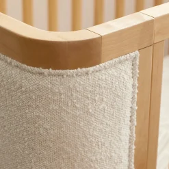 Babyletto Bondi Boucle 4-in-1 Convertible Crib w/ Toddler Bed Conversion Kit - Honey / Ivory Boucle