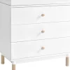 Babyletto Gelato 3-Drawer Changer Dresser, Washed Natural Kb w/Removable Changing Tray In White