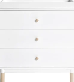 Babyletto Gelato 3-Drawer Changer Dresser, Washed Natural Kb w/Removable Changing Tray In White