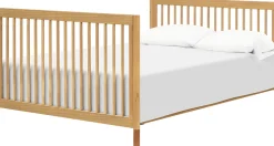Babyletto Gelato 4-in-1 Convertible Crib w/Toddler Bed Conversion Kit - Honey w/Vegan Tan Leather Feet