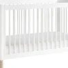 Babyletto Gelato 4-in-1 Convertible Crib w/Toddler Bed Conversion Kit - White w/ Washed Natural Feet