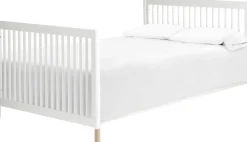 Babyletto Gelato 4-in-1 Convertible Crib w/Toddler Bed Conversion Kit - White w/ Washed Natural Feet
