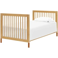Babyletto Gelato 4-in-1 Convertible Mini Crib - Honey w/ Vegan Tan Leather
