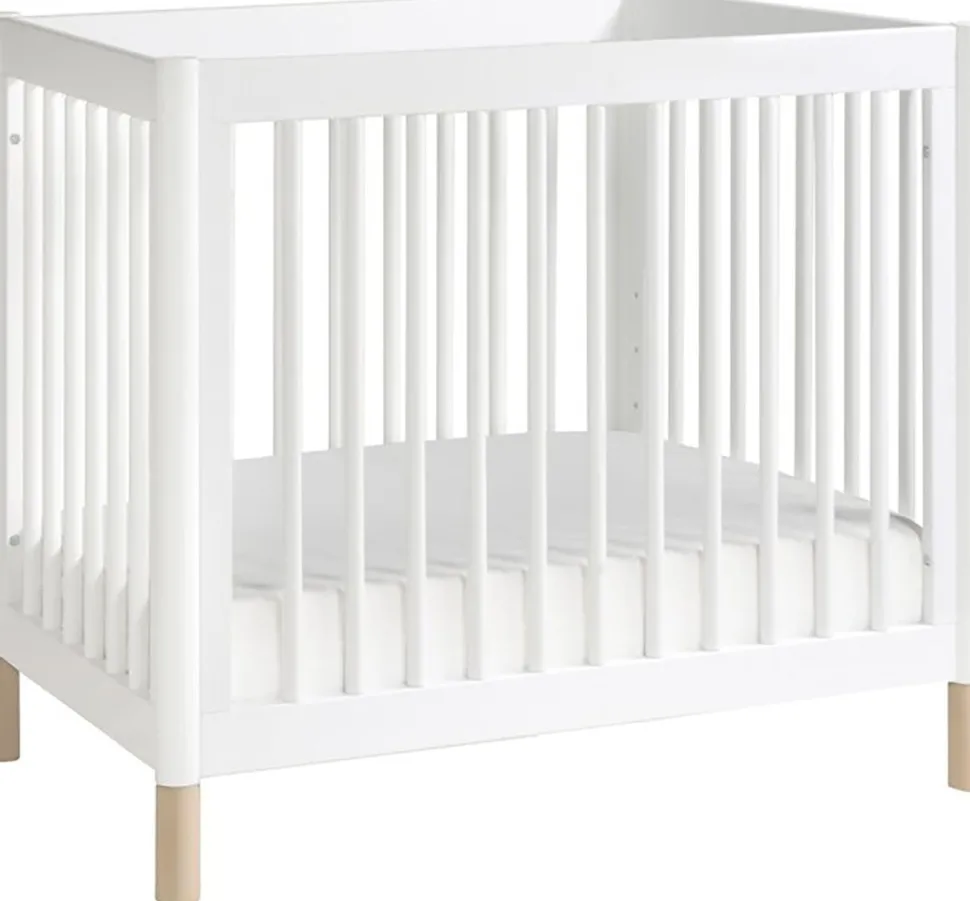 BabyLetto Gelato 2-in-1 Mini Crib - White/Natural
