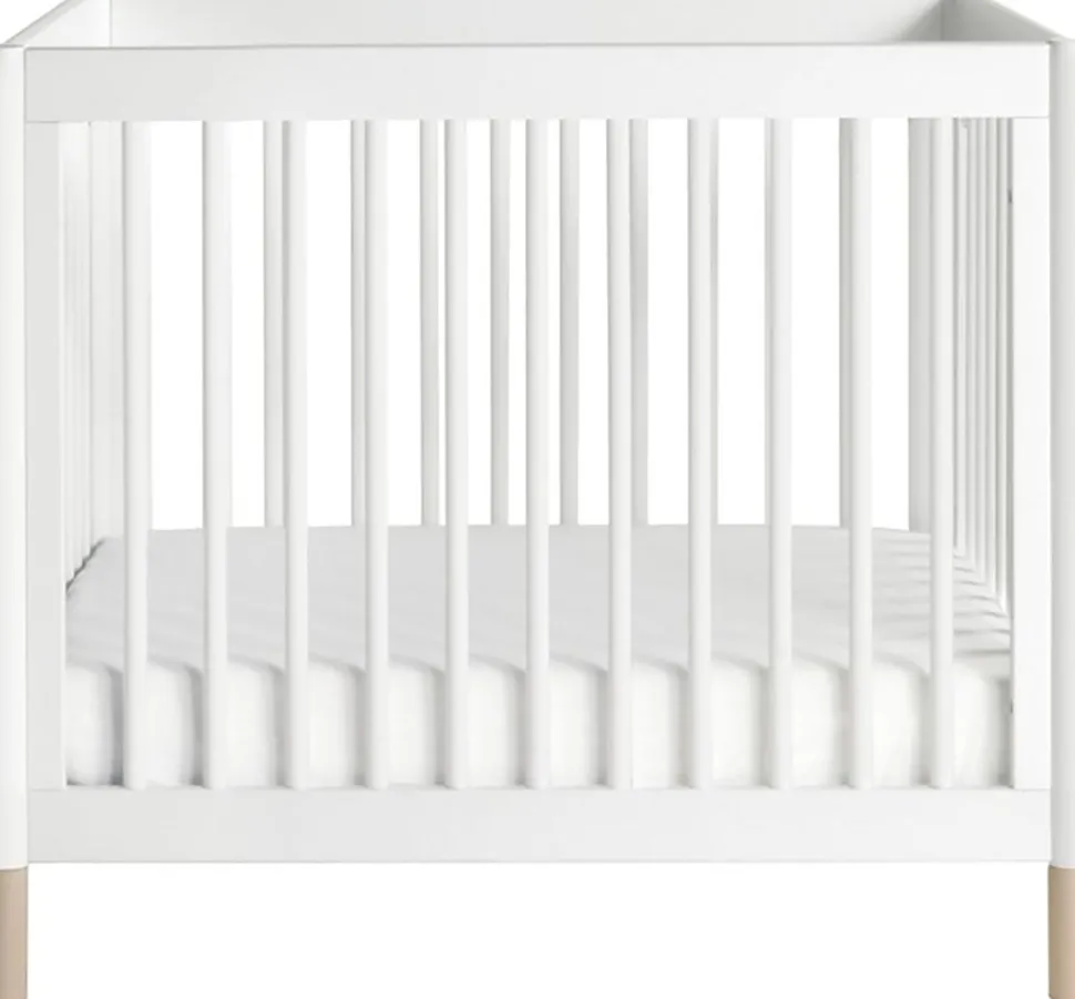 BabyLetto Gelato 2-in-1 Mini Crib - White/Natural