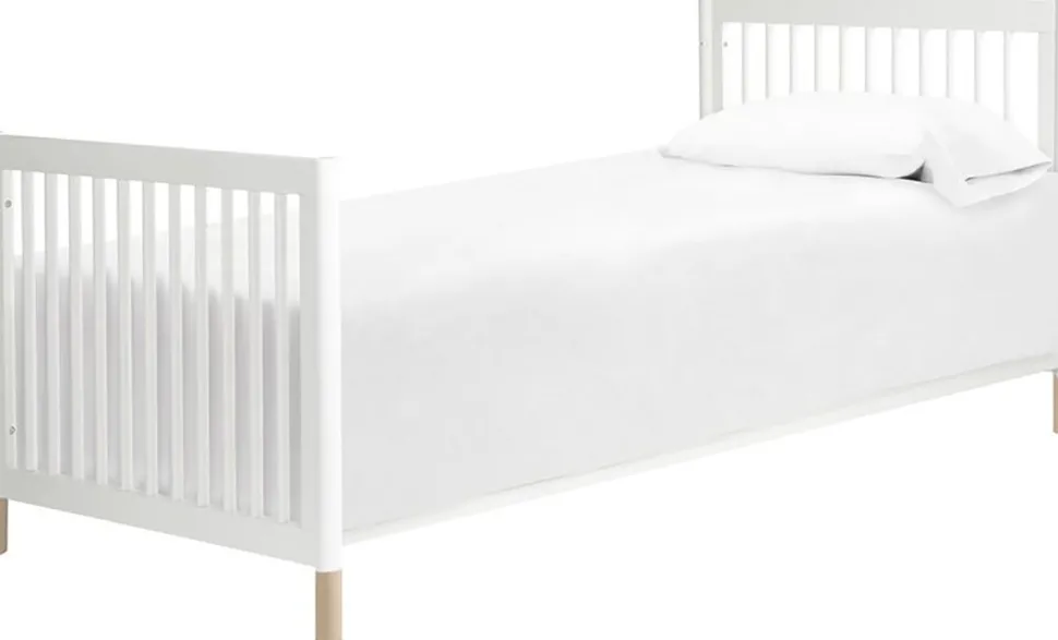 BabyLetto Gelato 2-in-1 Mini Crib - White/Natural