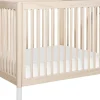 BabyLetto Gelato 2-in-1 Mini Crib - Washed Natural/White