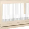Babyletto Harlow Acrylic 3-in-1 Convertible Crib w/Toddler Bed Conversion Kit - Washed Natural / Acrylic
