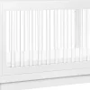 Babyletto Harlow Acrylic 3-in-1 Convertible Crib w/Toddler Bed Conversion Kit - White / Acrylic