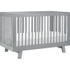Babyletto Hudson 3-in-1 Convertible Crib with Toddler Bed Conversion Kit - Grey