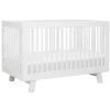 Babyletto Hudson 3-in-1 Convertible Crib with Toddler Bed Conversion Kit - White