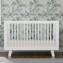 Babyletto Hudson 3-in-1 Convertible Crib with Toddler Bed Conversion Kit - White