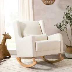 Babyletto Kai Rocker - Performance Natural Eco-Twill w/ Light Legs
