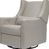 Babyletto Kiwi Electronic Glider Recliner w/ USB - Performance Grey Eco-Weave