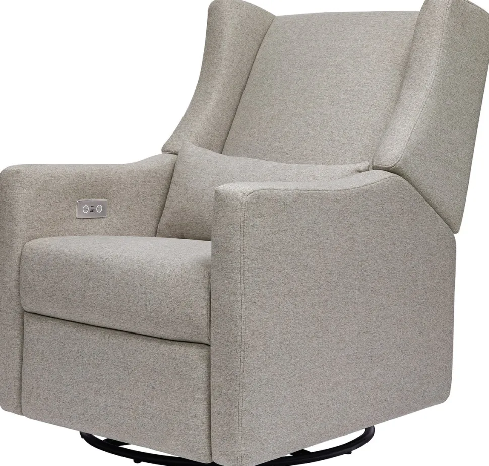 Babyletto Kiwi Electronic Glider Recliner w/ USB - Performance Grey Eco-Weave