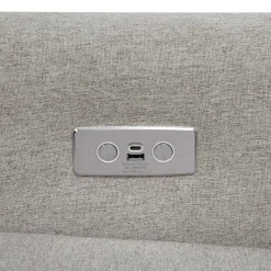 Babyletto Kiwi Electronic Glider Recliner w/ USB - Performance Grey Eco-Weave