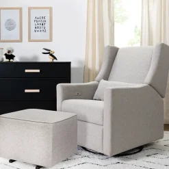 Babyletto Kiwi Electronic Glider Recliner w/ USB - Performance Grey Eco-Weave