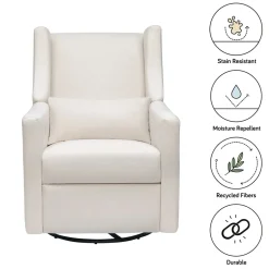 Babyletto Kiwi Electronic Glider Recliner w/ USB - Performance Cream Eco-Weave