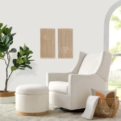 Babyletto Kiwi Electronic Glider Recliner w/ USB - Performance Cream Eco-Weave