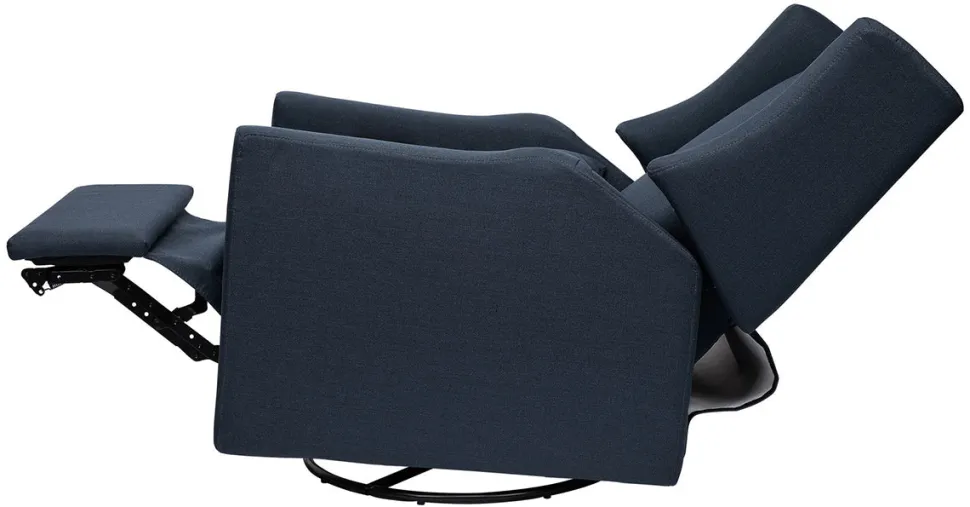 Babyletto Kiwi Electronic Glider Recliner w/ USB - Performance Navy Eco-Twill