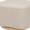 Babyletto Kiwi Gliding Ottoman - Performance Beach Eco-Weave w/ Light Wood Base