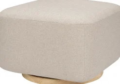 Babyletto Kiwi Gliding Ottoman - Performance Beach Eco-Weave w/ Light Wood Base