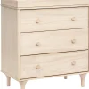 Babyletto Lolly 3-Drawer Changer Dresser, KD w/Removable Changing Tray - Washed Natural