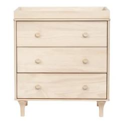 Babyletto Lolly 3-Drawer Changer Dresser, KD w/Removable Changing Tray - Washed Natural